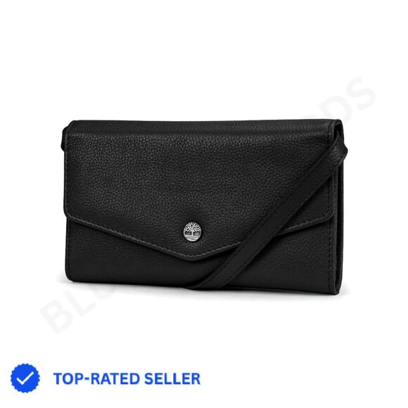 Leather RFID Crossbody Wallet Phone Bag Detachable Strap Minimal Chic